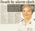 Death by alarm clock (Lisa Browne)