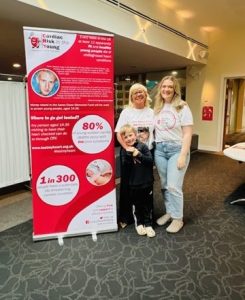 Charlotte who was screened at The Grange and went on to have a heart transplant, came and surprised Debbie at the 100th Screening at the same venue.